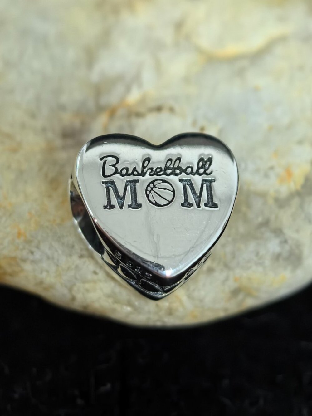 Pandora Baseball Mom Exclusive Travel Heart Charm Pendant, S925 Silver (Women's)